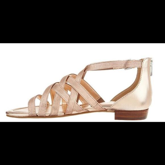 Marc Fisher Cross Weave Stretch Sandals Play Light Pink - Medium - Picture 3 of 7